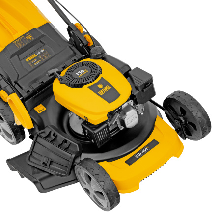 Газонокосилка бензиновая GLD-460-K, 150 см3, 46 см, 50 л// Denzel цена