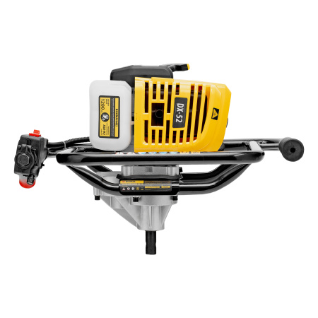 Мотобур DX-52, объем двигателя 52 см3, соединение 20 мм, без шнека Denzel