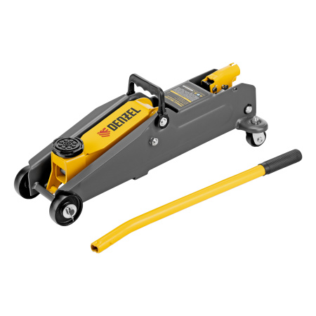 Домкрат гидравлический подкатной, 2 т, 135-385 мм Denzel цена