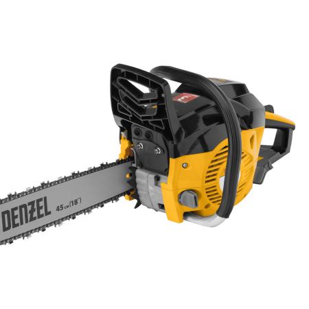 Пила цепная бензиновая DGS-5218, шина 45 см, 52 см3, 3.5 л.с, шаг 0.325, паз 1.5 мм, 72 звена Denzel