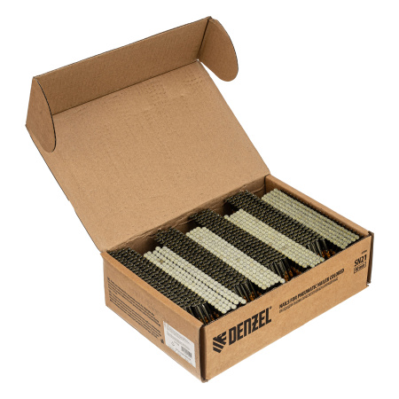 Гвозди для пнев. нейлера (крашен.) длина - 90 мм, диам. - 3,05 мм, 2000 шт. Denzel цена