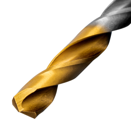 Набор сверл по металлу, 1,5-6,5мм, Р6М5-TiN, Golden Tip, 13 шт Denzel