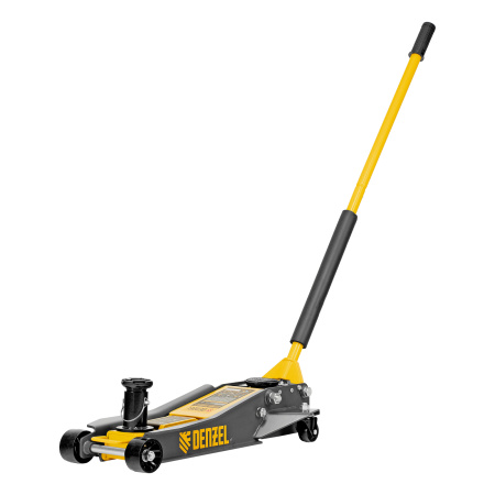 Домкрат гидравлический подкатной, 2/3 т, 98-770 мм, быстрый подъем, низ. подхват, проф, SUV Denzel цена