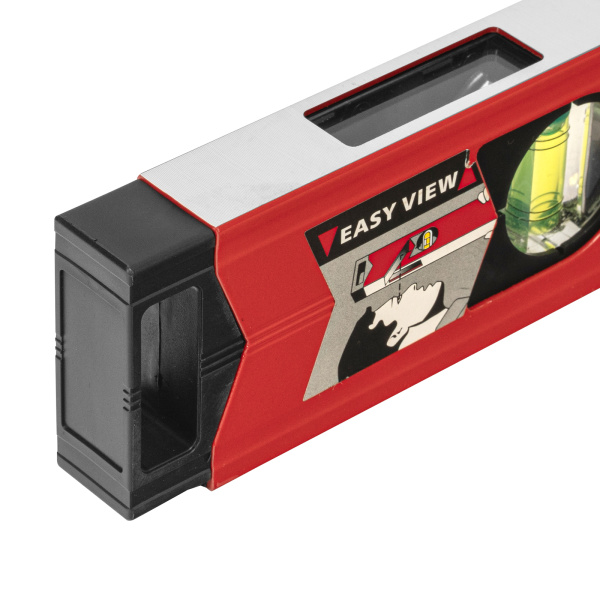 Уровень алюминиевый магнитный, 1000 мм, фрезерованный, 3 глазка (1 зеркальный) усиленный Matrix цена