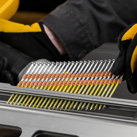 Гвозди для пнев. нейлера (оцинк.) длина - 90 мм, диам. - 3,05 мм, 2000 шт. Denzel цена