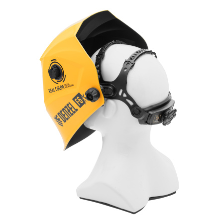 Щиток защитный лицевой (маска сварщика) F6, см. окно 93х43, Real Color, DIN4/5-8/9-13// Denzel цена