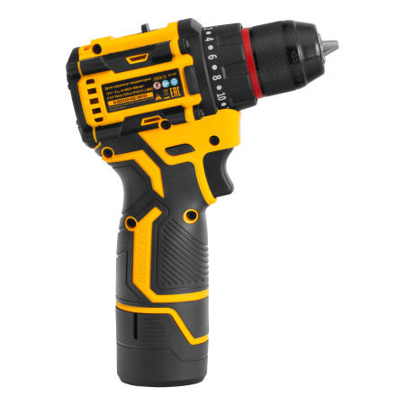 Дрель-шуруповерт аккумуляторная бесщет. CDH-BL-12, Li-Ion, 12 В Denzel