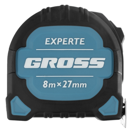 Рулетка Experte,8 м x 27 мм,двухкомпонентный корпус,магнит,двухсторонняя разметка,нейлон Gross цена