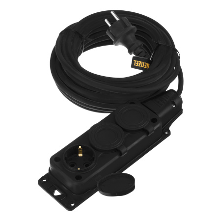 Удлинитель-шнур силовой Top Series, КГТТ, 10 м, 3 розетки, 3 x 1,5 мм Denzel цена