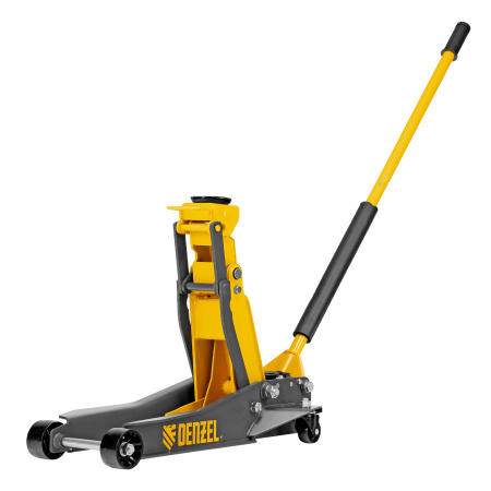 Домкрат гидравлический подкатной, 2/3 т, 98-770 мм, быстрый подъем, низ. подхват, проф, SUV Denzel цена