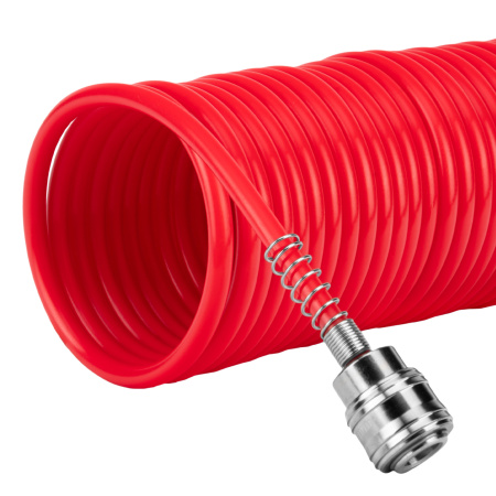 Шланг спиральный воздушный, 10 м, с быстросъемными соединениями Matrix цена