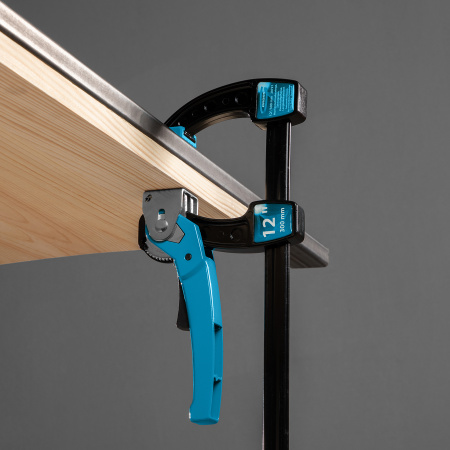 Струбцина реечная быстрозажимная 12, металлический корпус, рычажный храповой механизм, 300 мм Gross цена