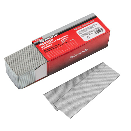 Гвозди для пневматического нейлера, длина 40 мм, ширина 1.25 мм, толщина 1 мм, 5000 шт Matrix цена