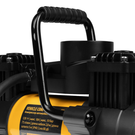 Компрессор автомобильный AC-75, 12 В, 10 атм., 75 л/мин, LED Denzel цена