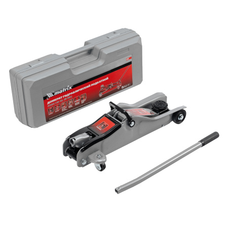 Домкрат гидравлический подкатной 2 т в пластиковом кейсе 85-330 мм. Low Profile Matrix цена