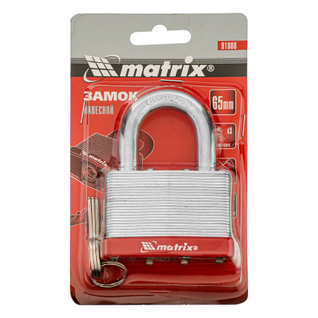 Замок навесной, 65 мм Matrix цена