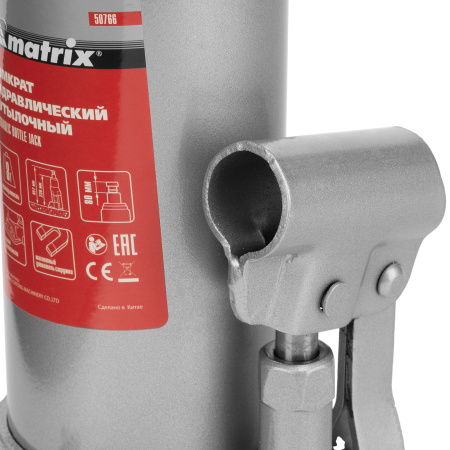 Домкрат гидравлический бутылочный, 8 т, h подъема 230-457 мм Matrix цена