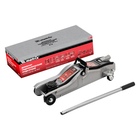 Домкрат гидравлический подкатной, 2 т, Low Profile, 85-330 мм Matrix цена
