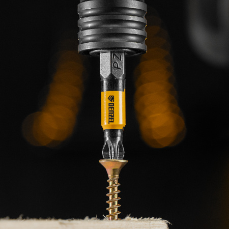 Бита PZ2х50, сталь легированная S2, 10 шт., круглый профиль, отрывная упаковка, , Е 6,3 Denzel