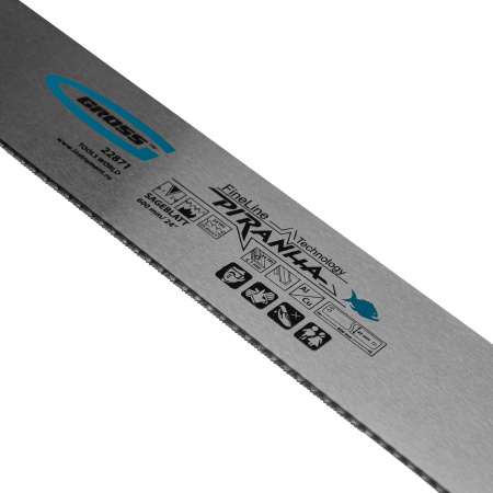 Пильное полотно для прецизионного стусла "Piranha", 600 мм, каленый зуб 2D, 24 TPI Gross цена