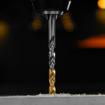 Сверло спиральное по металлу 6 x 93 мм, Р6М5, Golden Tip  Denzel