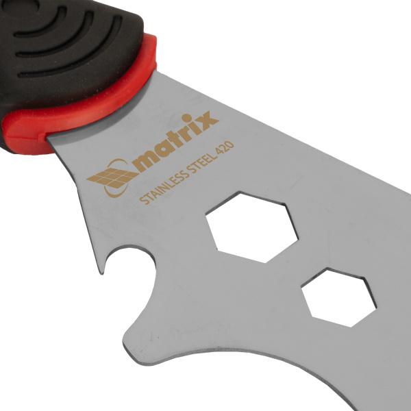 Шпатель-скребок многофункциональный 9 в 1, нержавеющая сталь, 2-компонентная рукоятка Matrix цена