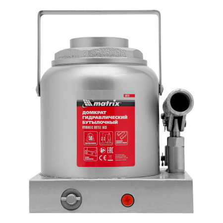 Домкрат гидравлический бутылочный, 50 т, h подъема 236-356 мм Matrix цена