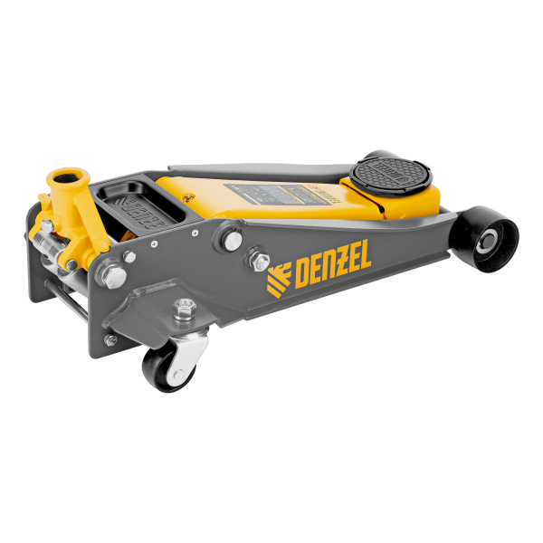 Домкрат гидравлический подкатной, 3 т, 125-470 мм, быстрый подъем, проф. Denzel цена