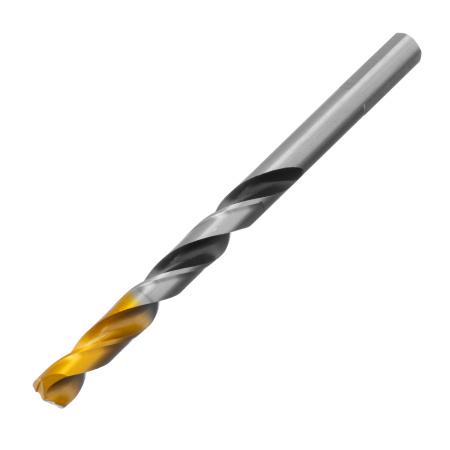 Сверло спиральное по металлу 8 x 117мм, Р6М5, Golden Tip, многогранная заточка Denzel