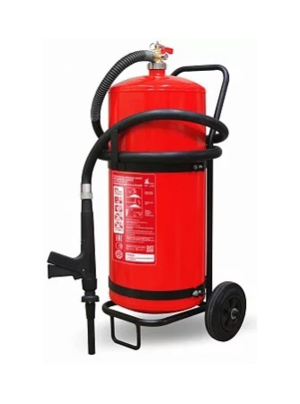 Огнетушитель воздушно-пенный ОВП-50(з) - АВ МИГ Зимний (до -30°С) на съемной тележке с перекрывным стволом