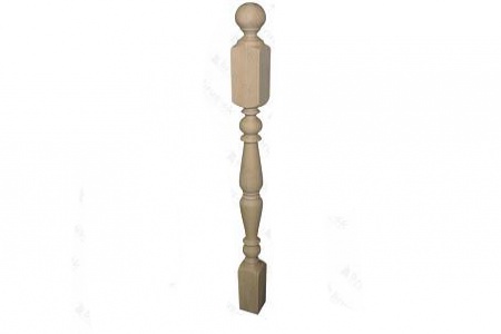 Начальный столб из бука №2 100х100х1200 мм АА