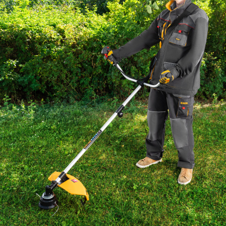 Триммер бензиновый DT 52S, 52 см3, 3 л. с, разъемная штанга, состоит из 2 частей Denzel цена