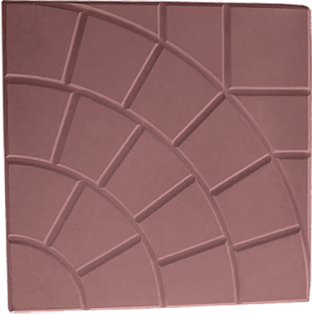 Тротуарная плитка Паутинка 350х350х50 коричневый