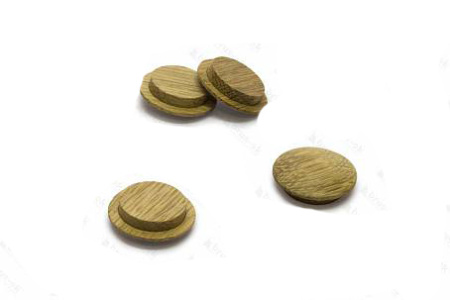 Заглушка деревянная Дуб d-25х33 мм. 10 шт/упак.