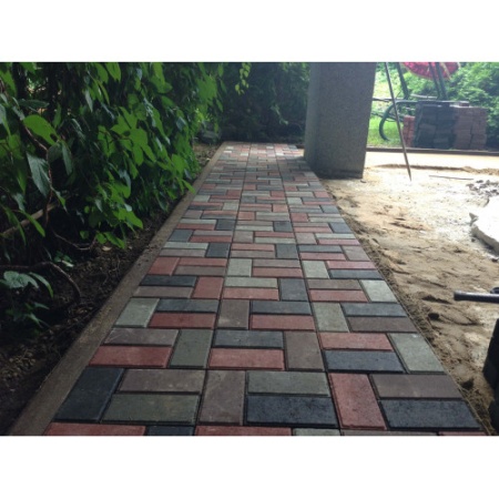 Тротуарная плитка Брусчатка 200х100х80 мм красный цена