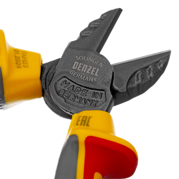 Бокорезы, диэлектрические рукоятки, до 1000 В, трехкомпонентные рукоятки, 160 мм Denzel