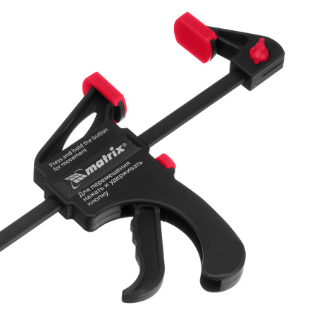 Струбцина универсальная, быстрозажимная, F-образная, 300 х 415 х 45 мм, пластиковый корпус Matrix цена
