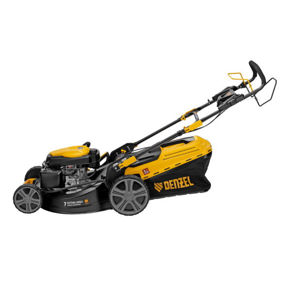 Газонокосилка бензиновая GLD-520SP, 196 куб.см, ширина 52 см, привод, 7 уровней,травосборник 60 л Denzel цена