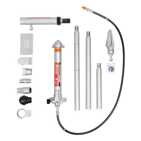 Растяжка гидравлическая, 10 т, набор из 17 предметов, 7 сменных насадок, в пластиковом кейсе Matrix цена