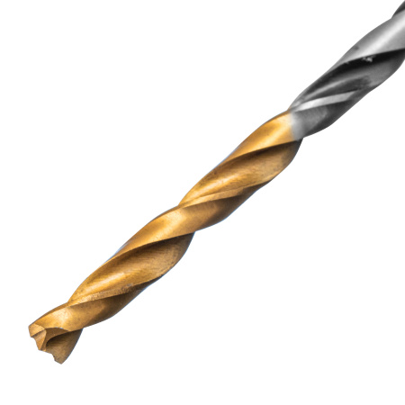 Сверло спиральное по металлу 3 x 61мм, Р6М5, Golden Tip, многогранная заточка, 2шт. Denzel