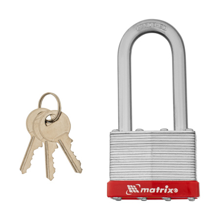 Замок навесной, 50 мм, удлиненная дужка Matrix цена