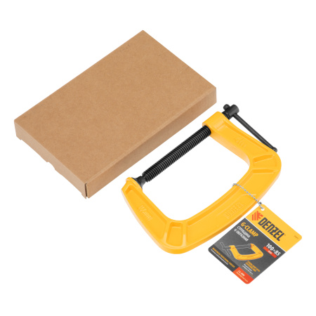 Струбцина G-образная, усиленная, 100 мм Denzel цена