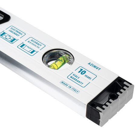 Уровень алюминиевый, 800 мм, усиленный, рукоятки, фрезерованный, 3 глазка, магнитный Gross цена