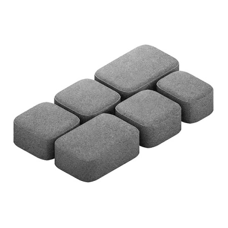 Тротуарная плитка Старый город классика 60 мм серая