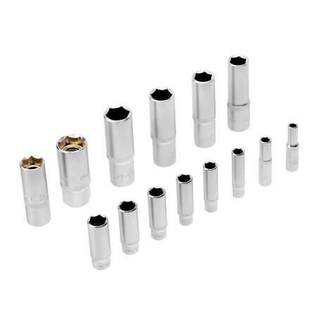 Набор инструментов, 1/2", 1/4", CrV, S2, пластиковый кейс, 94 предмета Denzel