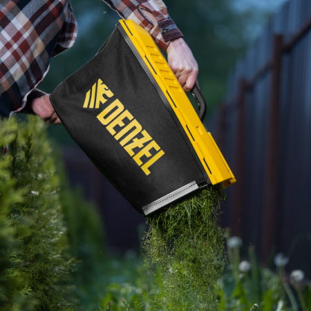 Газонокосилка электрическая GMC-2000, шир. 44см, 2000 Вт, 6 уров., травосб. 45 л Denzel цена