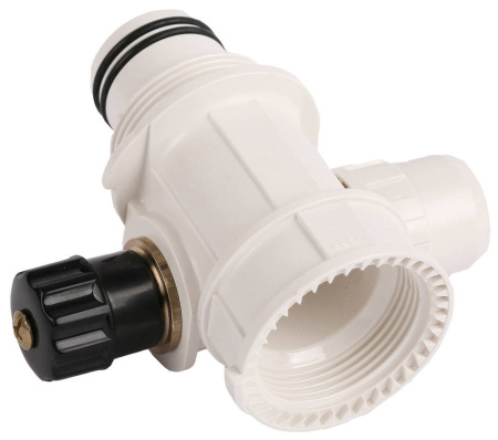 Коллектор ЗУБР ″ШиреФит″ сборный с вентилем″внутренняя резьба - штуцер с гайкой - штуцер с гайкой″, 32мм-16мм-32мм