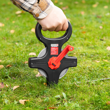 Рулетка геодезическая, 50 м х 12,5 мм, металлическая лента, открытый корпус Matrix цена