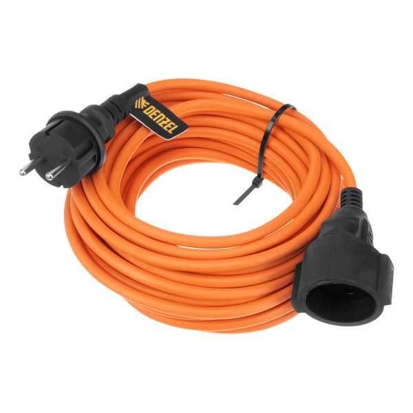 Удлинитель-шнур силовой Garden Series, б/з, ПВС, 10м, 1 розетка, 2 x 1,5 мм, Denzel цена