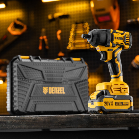 Гайковерт ударный аккумуляторный бесщет. CIWH-BL-20-500, Li-Ion, 20 В Denzel